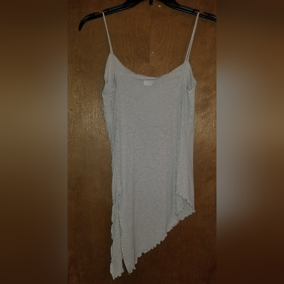 EuroChick tan camisole with slit up the side, size L. - Picture 2 of 2